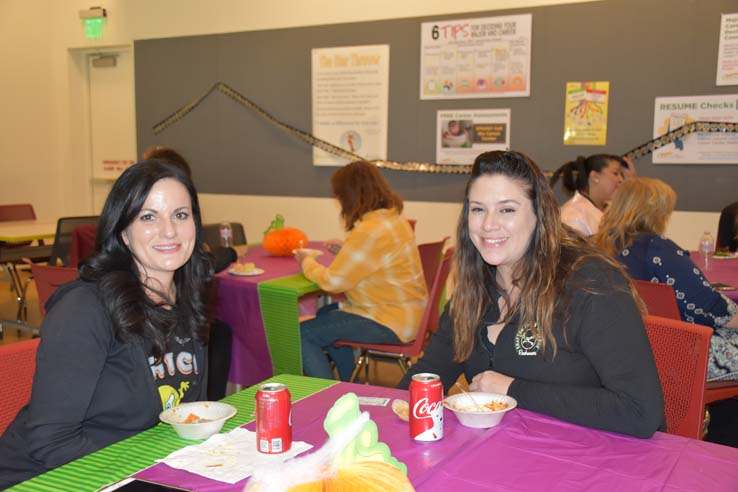 People enjoying the Chili Cook-off