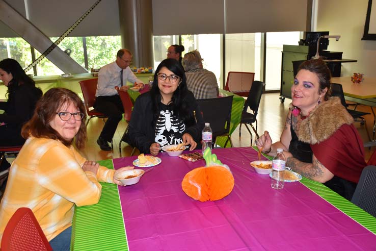 People enjoying the Chili Cook-off