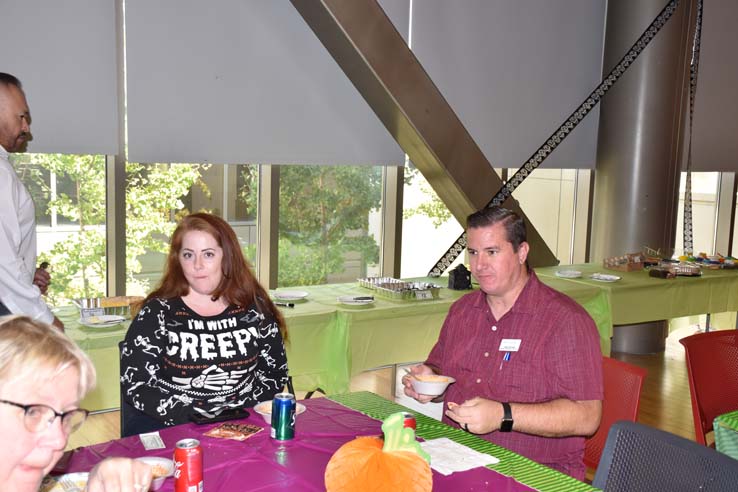 People enjoying the Chili Cook-off