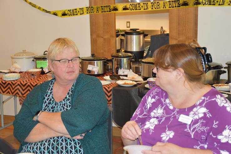 People enjoying the Chili Cook-off