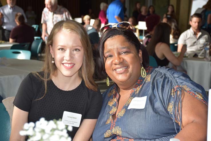 People enjoying the Foundation reception