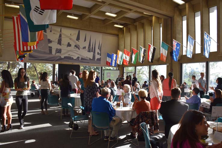 People enjoying the Foundation reception