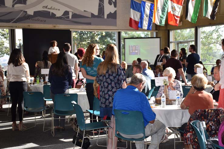 People enjoying the Foundation reception