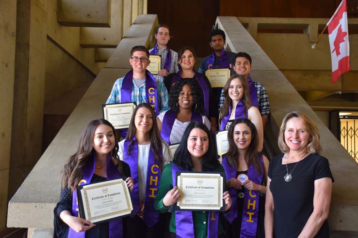 CHC Honors Institute graduates showcase their academic achievements.