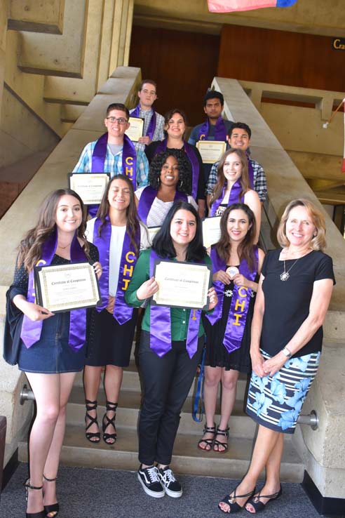 CHC Honors Institute graduates showcase their academic achievements.