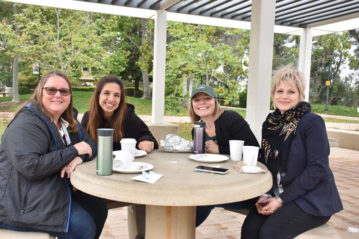 Students enjoying the Grad Breakfast