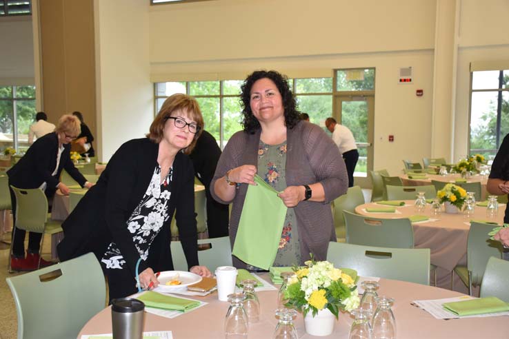 Students enjoying the Grad Breakfast