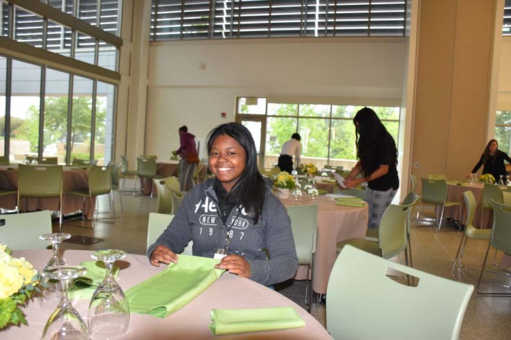 Students enjoying the Grad Breakfast