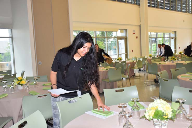 Students enjoying the Grad Breakfast