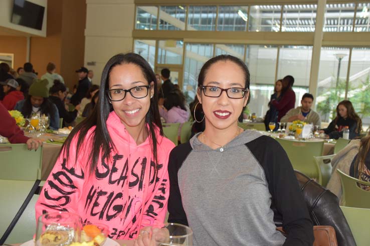 Students enjoying the Grad Breakfast