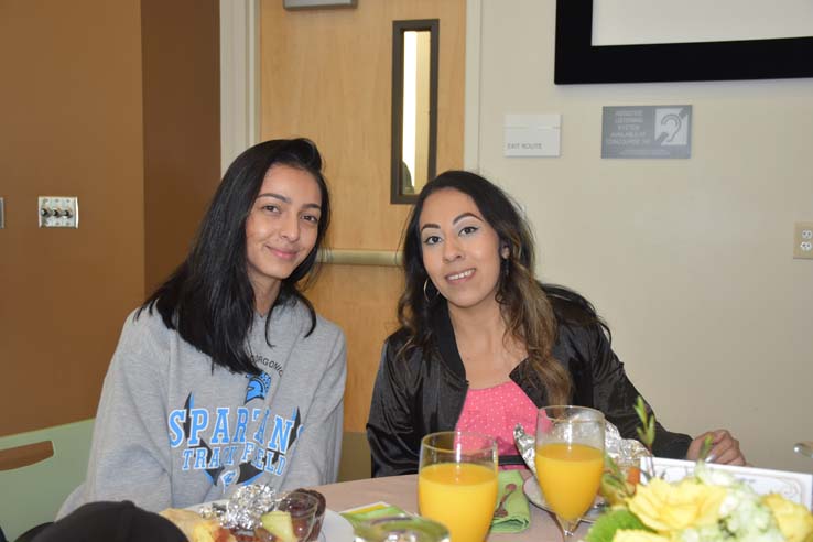 Students enjoying the Grad Breakfast