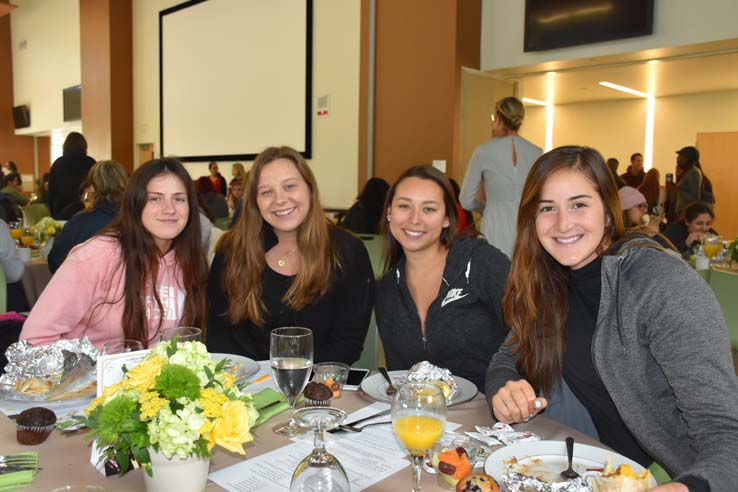 Students enjoying the Grad Breakfast