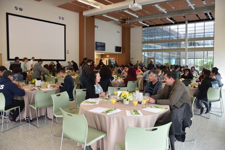 Students enjoying the Grad Breakfast