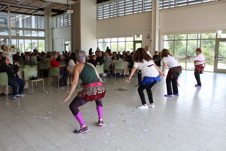 Students enjoying the Grad Breakfast