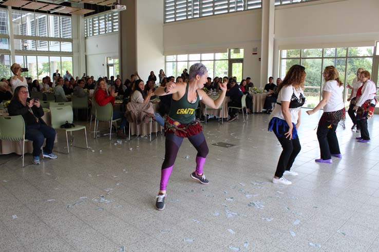 Students enjoying the Grad Breakfast