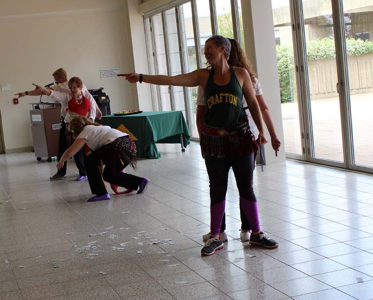 Students enjoying the Grad Breakfast