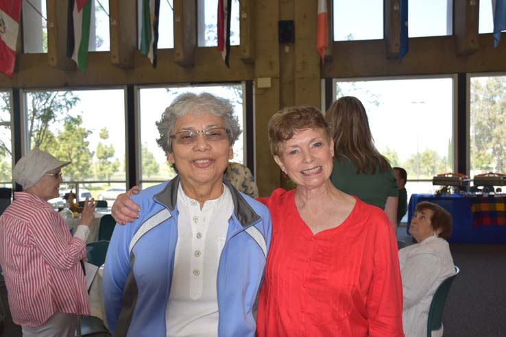 People enjoying the retiree brunch and campus tour