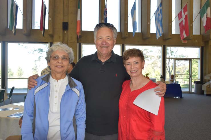 People enjoying the retiree brunch and campus tour