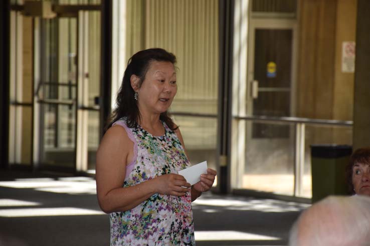 People enjoying the retiree brunch and campus tour