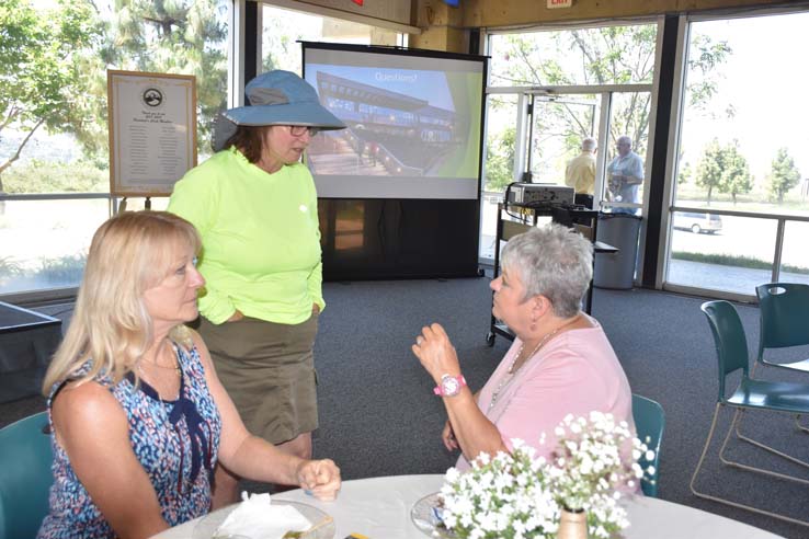 People enjoying the retiree brunch and campus tour