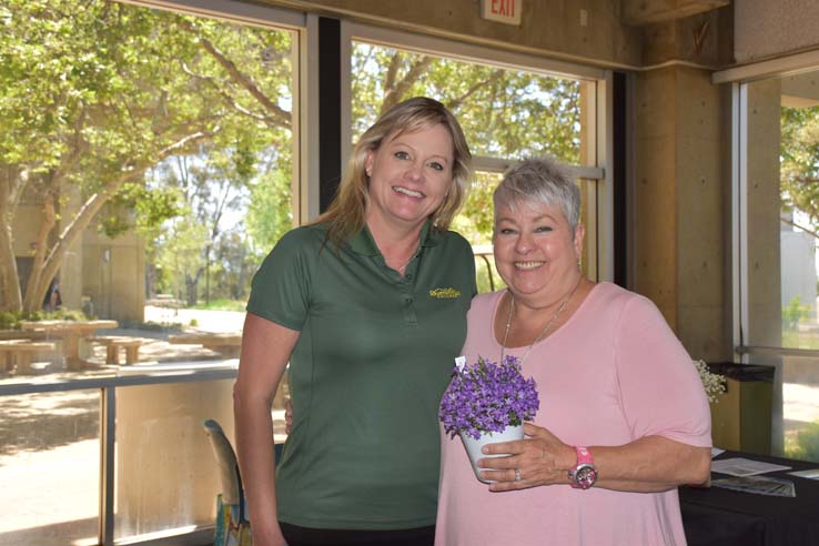 People enjoying the retiree brunch and campus tour