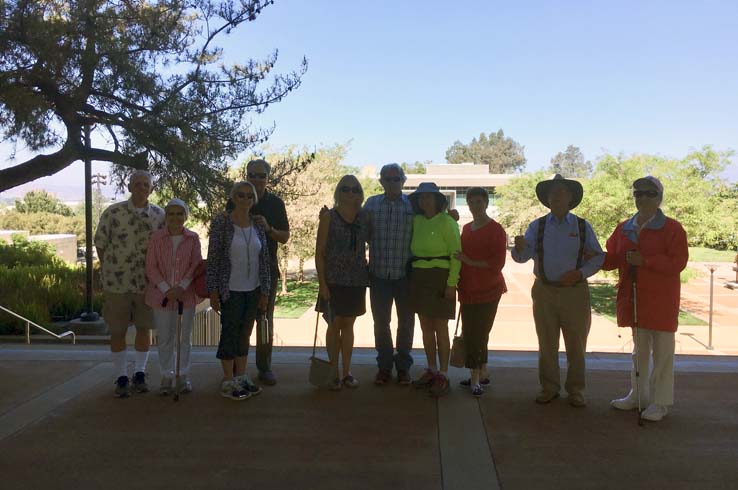 People enjoying the retiree brunch and campus tour