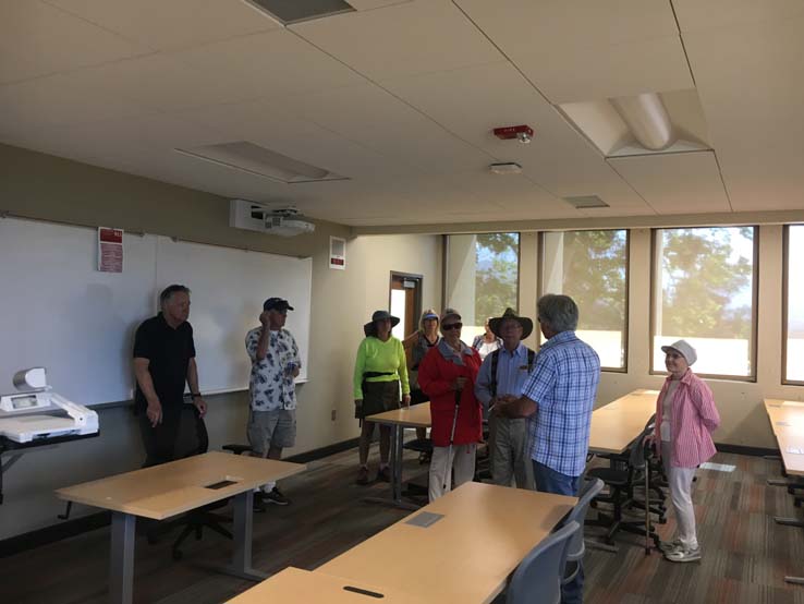 People enjoying the retiree brunch and campus tour