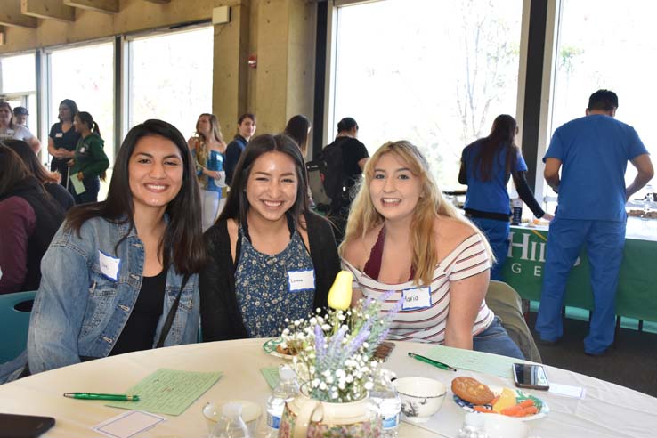 Students and faculty attend the spring Tea with the Deans event.