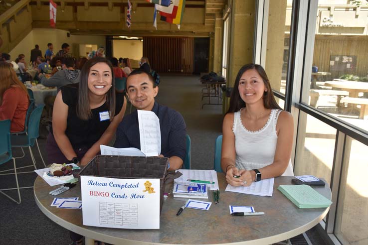 Students and faculty attend the spring Tea with the Deans event.