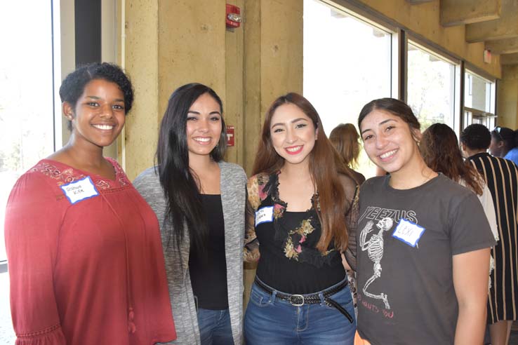 Students and faculty attend the spring Tea with the Deans event.