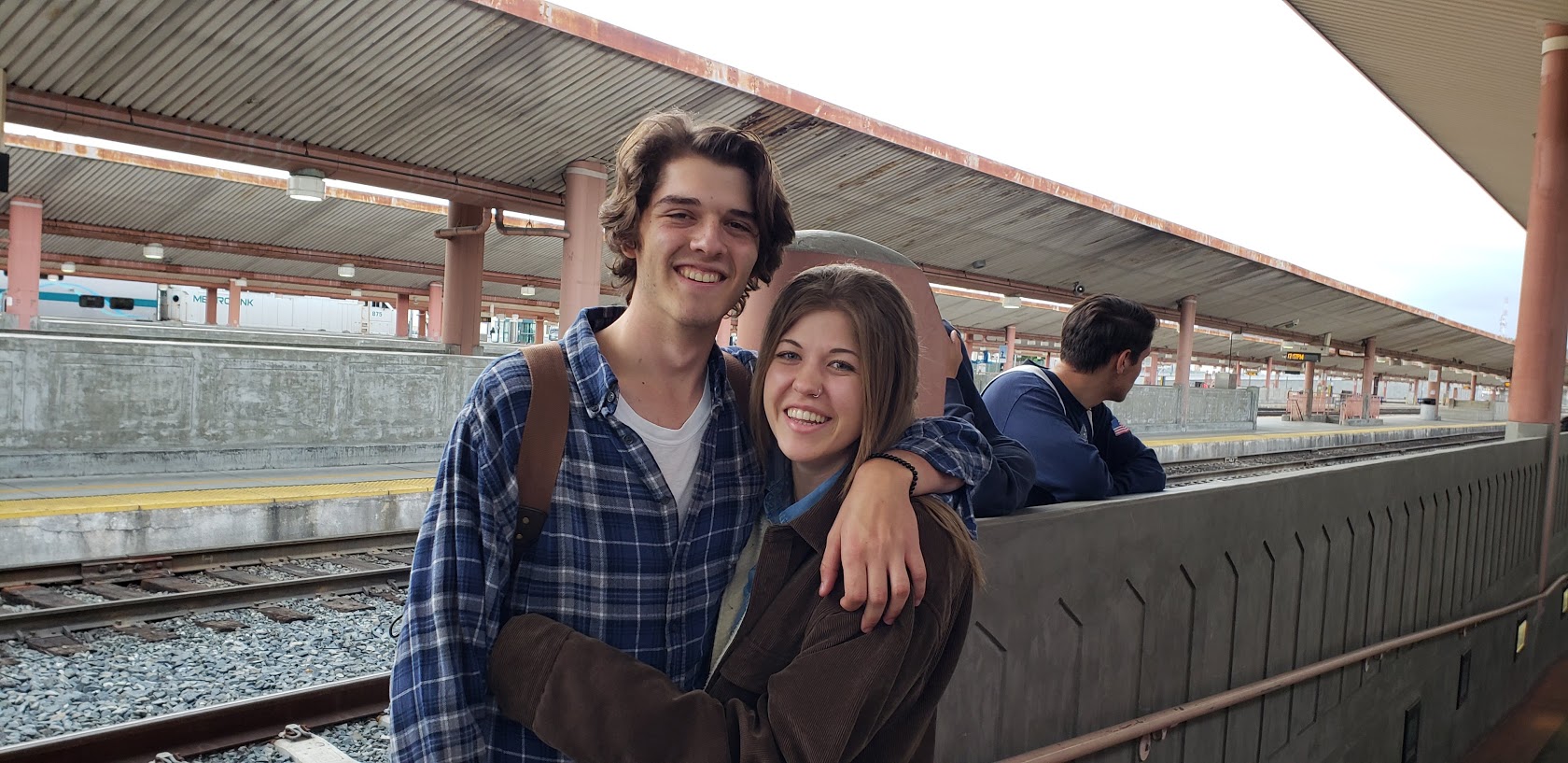 Students outside the exhibit