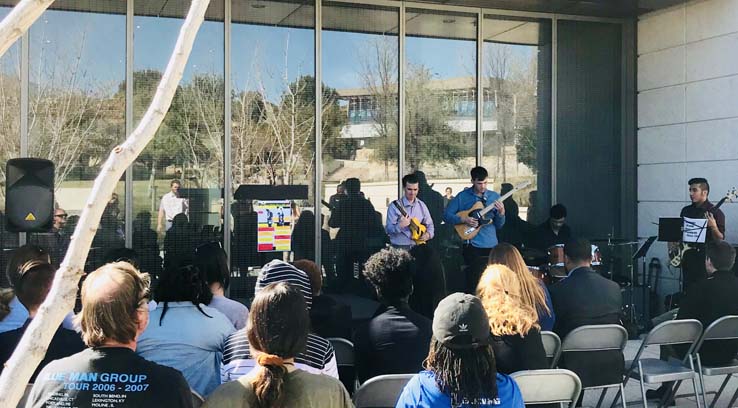 People enjoying the Black History Month Kick-Off