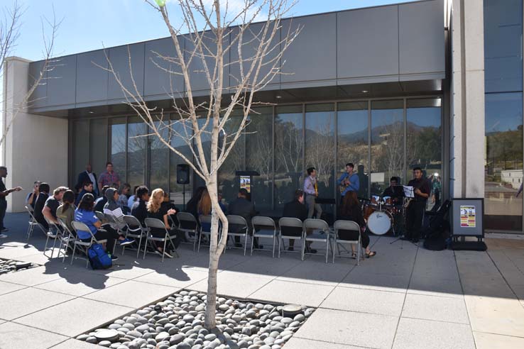 People enjoying the Black History Month Kick-Off