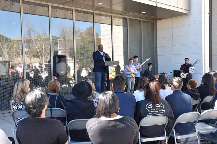 People enjoying the Black History Month Kick-Off