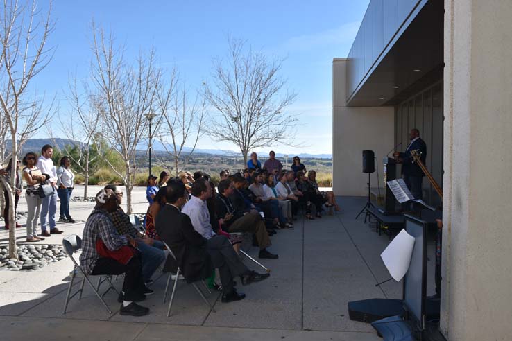 People enjoying the Black History Month Kick-Off