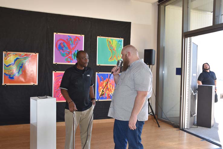 People enjoying the Black History Month Kick-Off