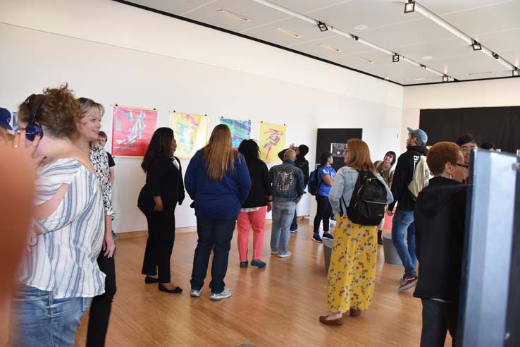 People enjoying the Black History Month Kick-Off