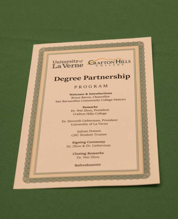 CHC an d University of La Verne Partnership Signing