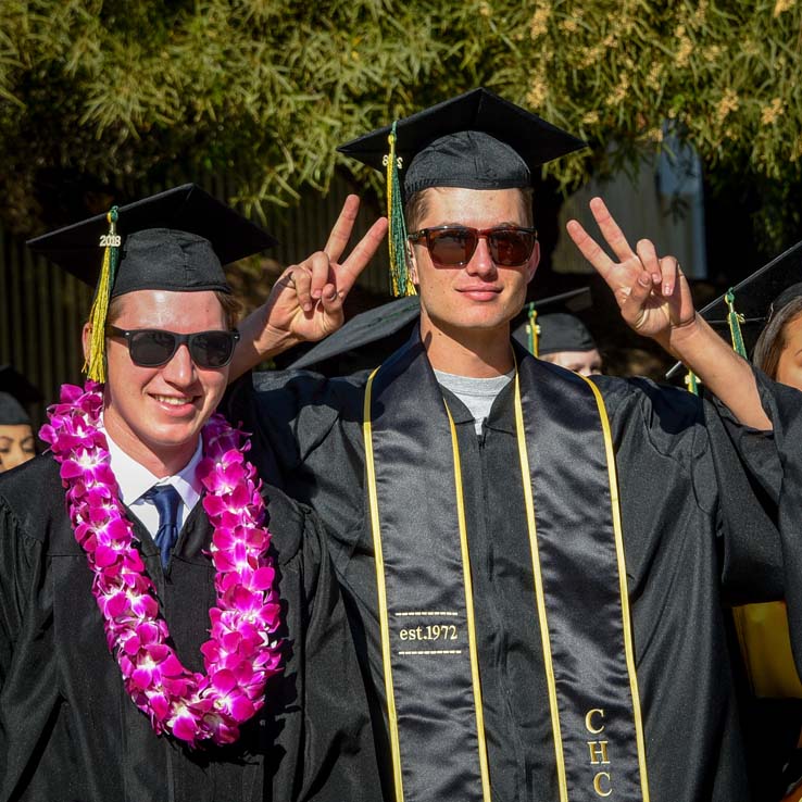 Students enjoying Commencement