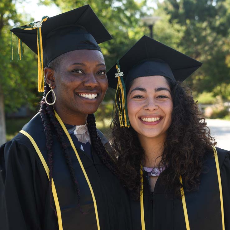 Students enjoying Commencement