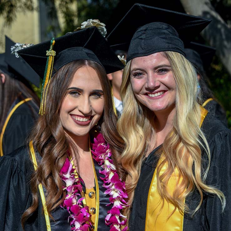 Students enjoying Commencement