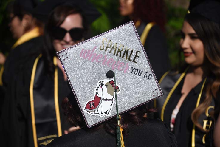 Students enjoying Commencement