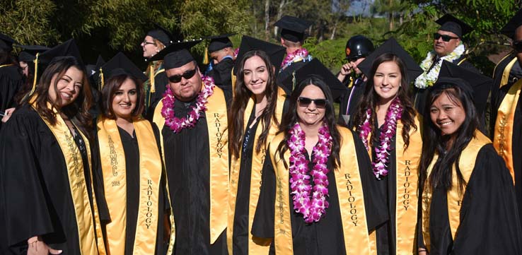 Students enjoying Commencement