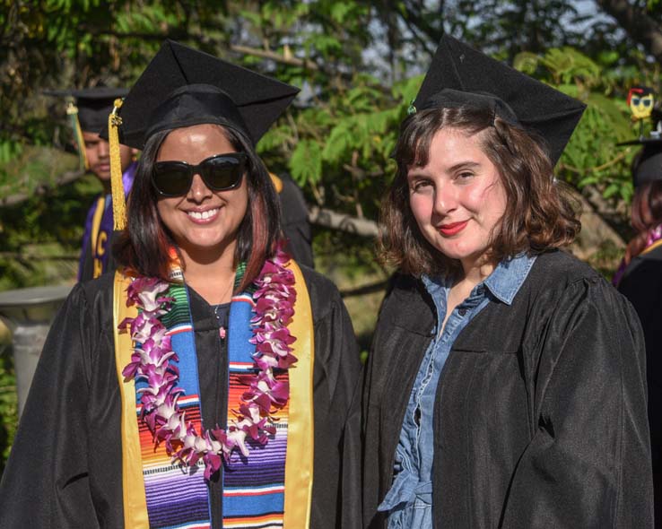 Students enjoying Commencement