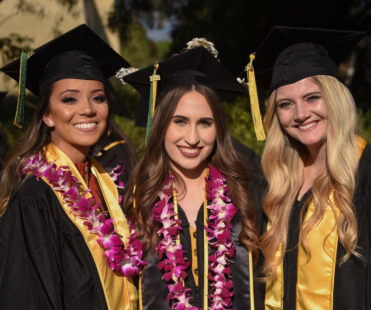 Students enjoying Commencement