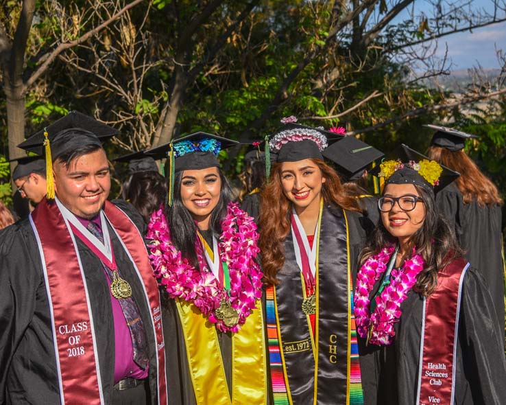 Students enjoying Commencement