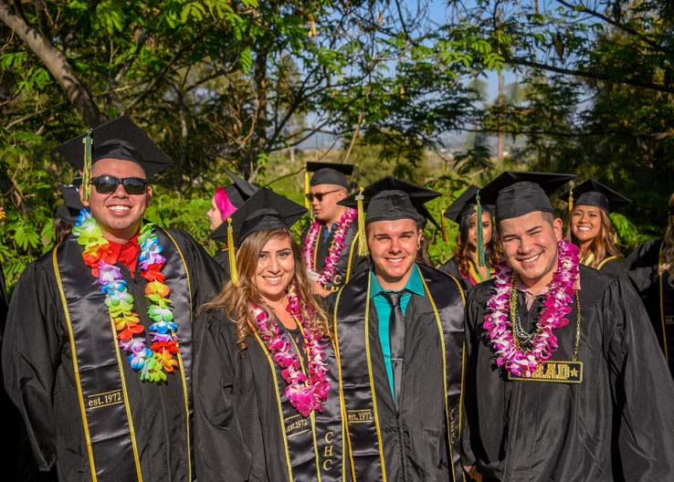 Students enjoying Commencement