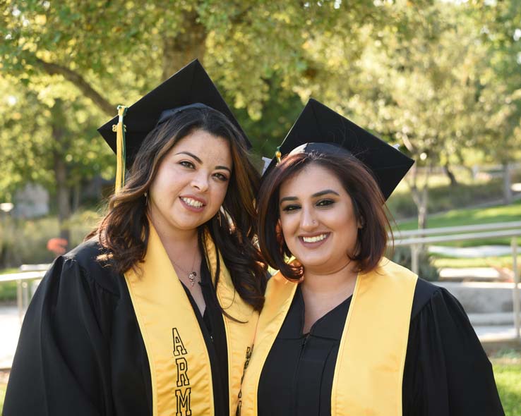 Students enjoying Commencement