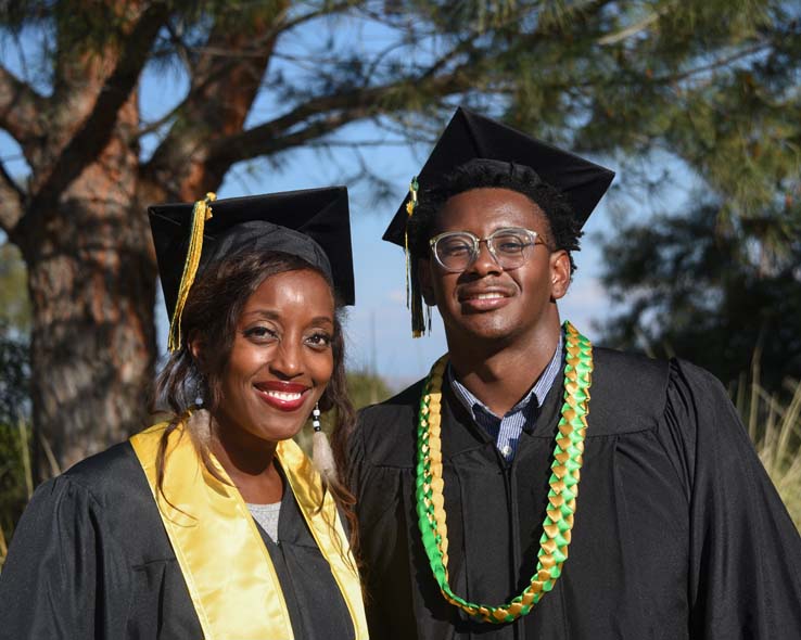 Students enjoying Commencement