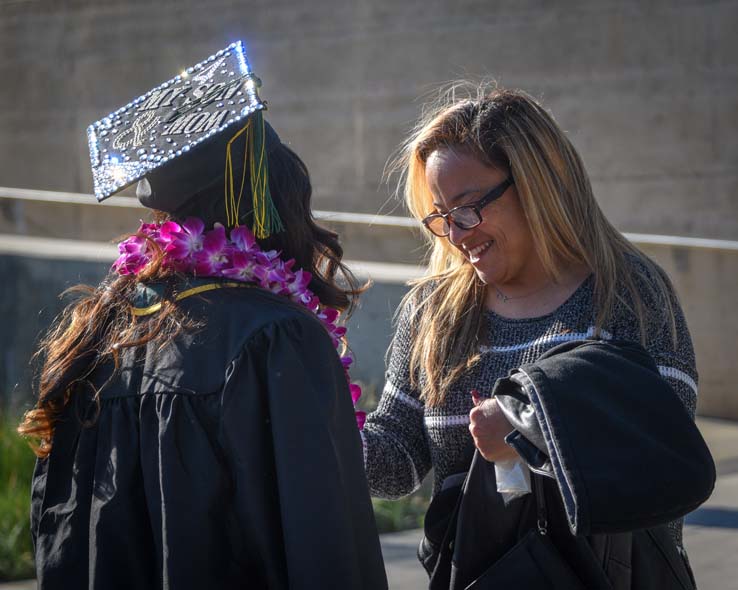 Students enjoying Commencement